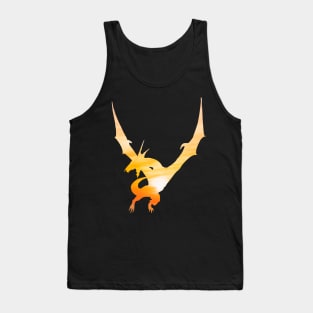 Ishura Anime Characters Silhouette Regnejee the Wings of Sunset Watercolor I-2 Tank Top